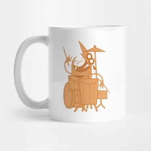 Cartoon Modern Drummer Mug